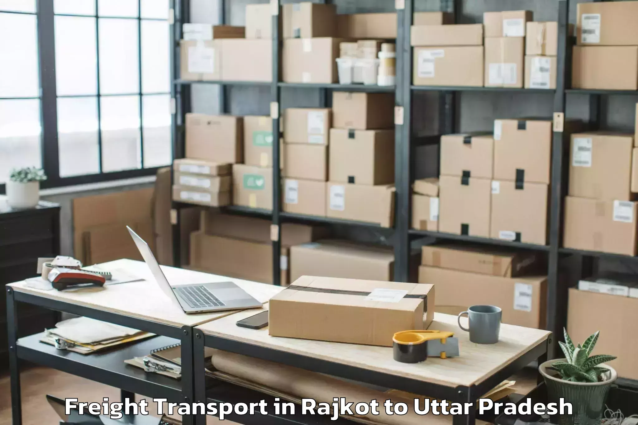 Reliable Rajkot to Kumarganj Freight Transport